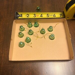Vintage Green plastic Bell Christmas ornaments
